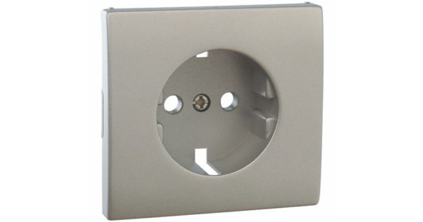 Лицевая панель Apolo 5000 для розетки 2к+З – серебро 1