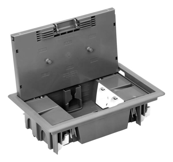 Люк – 8 модулей (4 розетки 45х45мм), антрацит